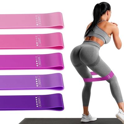 Bom preço. Banda de exercícios de silicone resistência Loop para casa Fitness Elastic Workout 5pcs Bandas on-line