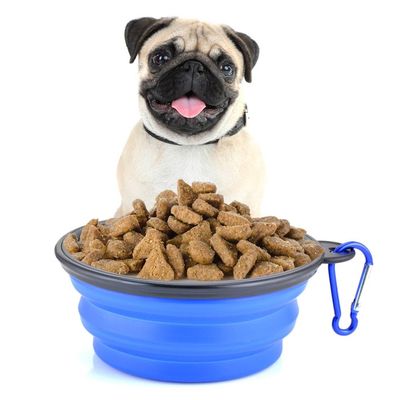 Bom preço. Taça de cachorro dobrável Taça de cachorro 2 pacotes Alimentar de silicone portátil para cães e gatos Alimentos Alimentação com água Taça de viagem para acampamento on-line