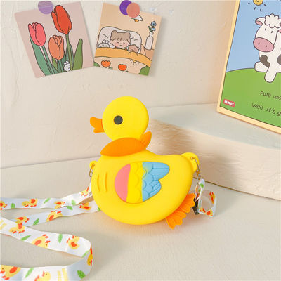 Bom preço. Cartoon Small Crossbody Bag Para Adolescentes Bolsa de silicone de coelhinho de pato Bolsa de mão de crianças Bolsa de ombro impermeável Bolsa de maquiagem on-line