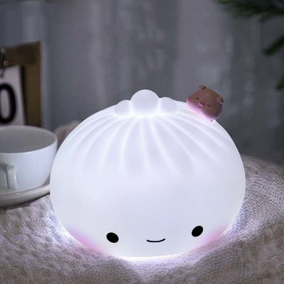 Bom preço. Cute Baby Night Light 7-Color Soft Silicone Nursery Light Para Decoração de Quarto de Crianças Com Portátil Recarregável Cute Night Lamp on-line