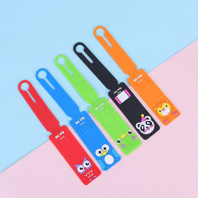 Bom preço. Etiquetas de bagagem de silicone brilhante flexível para viagens, fáceis de transportar em mala, etiquetas com cartões de identificação on-line