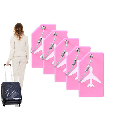 Bom preço. Etiquetas de bagagem de silicone para malas de viagem Cartões de nome de desenho animado simples incluídos on-line