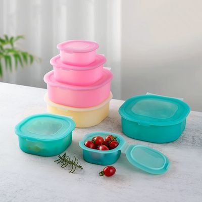 Bom preço. Conjunto de 3 recipientes quadrados de silicone para armazenamento de alimentos – Grau alimentício, sem BPA, próprios para micro-ondas e lava-louças, tampas à prova de vazamentos, design empilhável que economiza espaço, ideal para preparação de refeições saudáveis, lancheiras infantis on-line