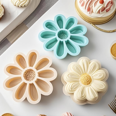 Bom preço. Molde de bolo de flores de silicone grande para chocolate gelatina doces Molde de bolo de silicone para bolos, 9 polegadas não pegajoso tubo de bolo de floatados panelas moldes redondos de bolo para bolo de queijo, bolo de chocolate, bolos de arco-íris on-line