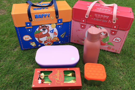 Bom preço. Christmas Silicone Lunch Gift Set – Foldable Bento Box, Stainless Steel Water Bottle, Food Storage Bag & Festive Cutlery | Eco-Friendly Holiday Tableware Bundle on-line