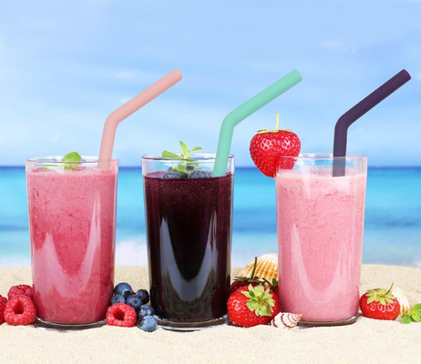 Produto livre Straw Reusable With Cleaning Brushes da cozinha do silicone de BPA