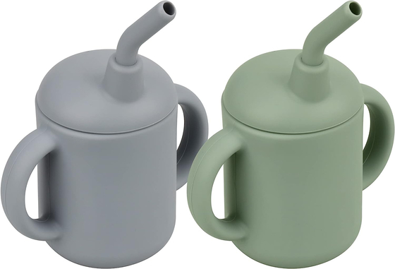 Bom preço. Silicone Straw Cup With Handles Lightweight do bebê inquebrável on-line