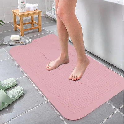 Não chuveiro lavável Mat Odorless Nontoxic BPA do silicone do deslizamento livre
