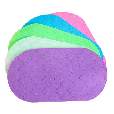 Chuveiro durável multicolorido Mat With Suction Cup Portable do silicone