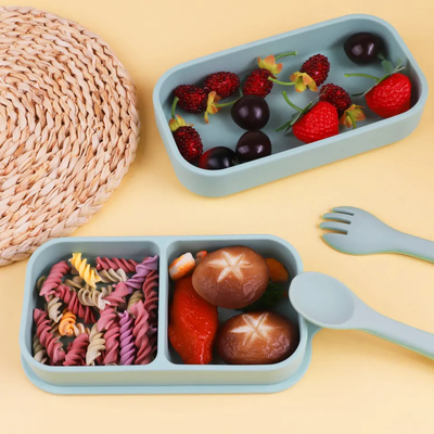Bom preço. Recipientes de armazenamento inodoros Leakproof do alimento do silicone 3 compartimentos on-line
