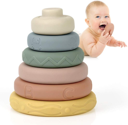Bom preço. Brinquedos sensoriais educacionais duráveis multicoloridos, brinquedos multifuncionais da mastigação do bebê on-line