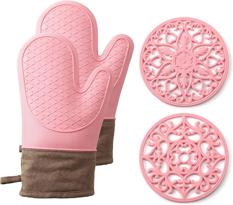 Bom preço. Fornos de silicone resistentes ao calor Mantes e porta-pottos Conjuntos de churrasco Luvas de cozinha de silicone utensílios domésticos on-line