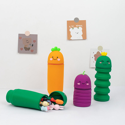 Bom preço. Carinhosos porta-lápis de silicone meninas meninos sacos de armazenamento estudantes papelada on-line