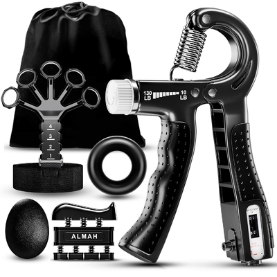Bom preço. 5 Pacotes Kit de Fortalecimento do Aperto de Mão Kit de Fortalecimento do Aperto de Silicone Ajustável on-line