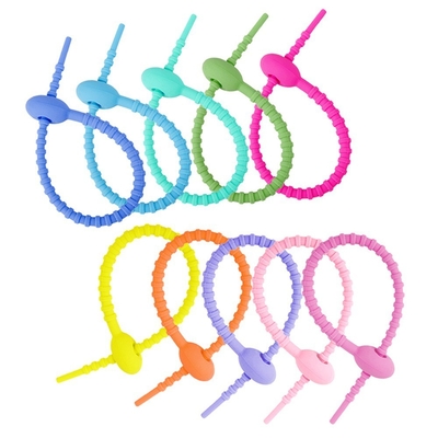 Bom preço. Reutilizável Silicone Cable Twist Ties Bread Tie Bag Sealing Clip Silicone Management Ties Cord Organizer para Carro Home Office on-line