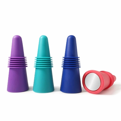 Botas de vinho reutilizáveis rolhas de silicone rolhas de garrafas de bebidas com tampa de agarre para manter a frescura