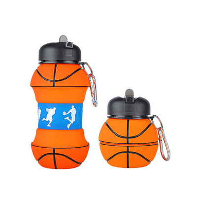 Bom preço. Garrafas de água dobráveis de silicone Pop sua garrafa de água para crianças pequenas Copo de acampamento com carabiner on-line