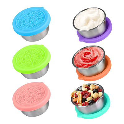 Bom preço. Recipientes de molho para temperos, molho de salada, molhos, lanches, copos de molho de molho de aço inoxidável, mini-alimentos on-line