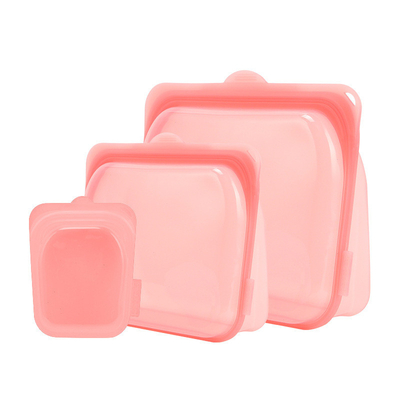 Bom preço. Saco de armazenamento de silicone reutilizável de qualidade alimentar de platina stand up máquina de lavar louça à prova de vazamento caixa de almoço de silicone segura on-line