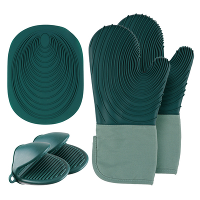 Bom preço. Forno de silicone Mantes de par Luvas de churrasco resistentes ao calor Luvas de churrasco de silicone utensílios de cozinha de silicone Luvas de cozimento on-line