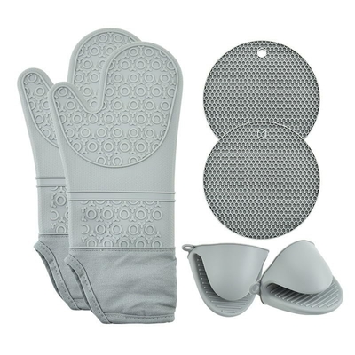 Bom preço. Luvas de forno de silicone e suportes de panelas resistentes ao calor até 450 ° F Luvas de cozimento de silicone profissionais de 15 polegadas on-line