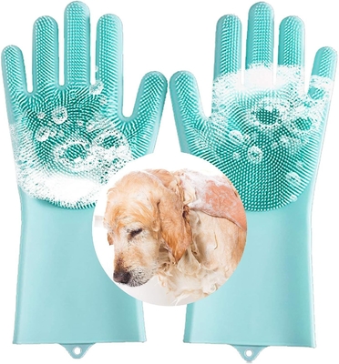 Bom preço. Mágica Lava-louças de silicone 2 em 1 Luvas de borracha reutilizáveis Ferramenta de cozinha resistente ao calor Para escova de animais domésticos on-line