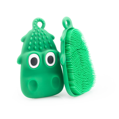 Bom preço. Pincel de chuveiro de silicone multifuncional para bebês Esfregueiro corporal e escova de cabelo para crianças on-line