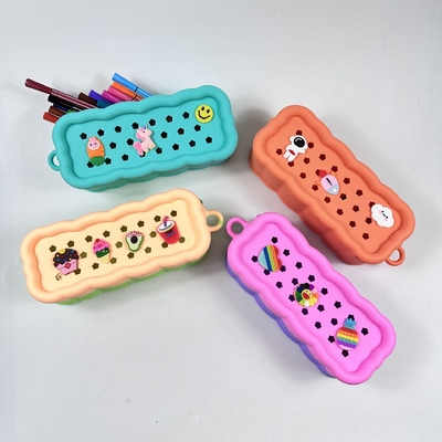 Bolsa de lápis de silicone para alunos
