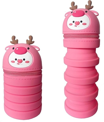 Bom preço. Caixa de lápis de silicone dobrável fácil de limpar on-line