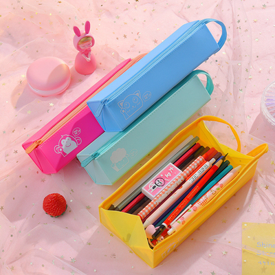 Bom preço. Bolsa de lápis de silicone à prova d'água Bolsa de lápis portátil não tóxica para materiais escolares de escritório on-line