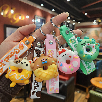 Meninas bonitas Chave de silicone com desenho animado Flexível e durável