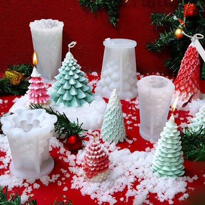 Molde de Natal de silicone para bricolage vela de cera sabão arte de artesanato bolo de chocolate decoração de casa