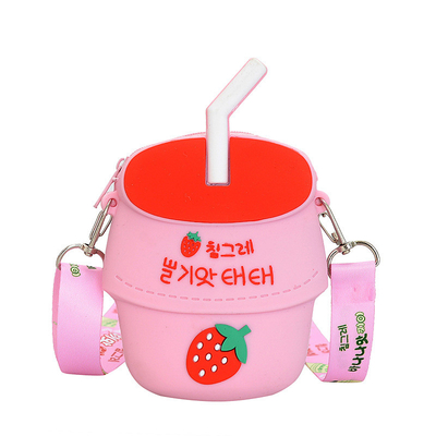 Bom preço. Caixa de lápis de silicone Kwaii BPA organizador de papelada grátis maquiagem saco crossbody bolso de ombro saco para crianças presente de Natal on-line