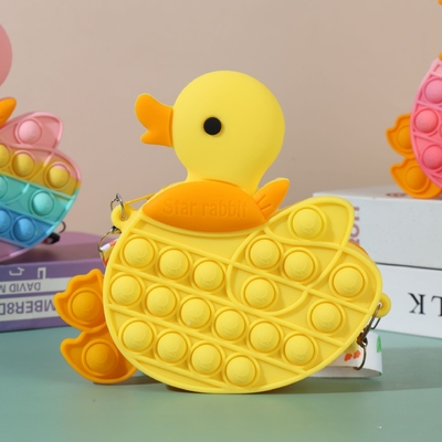 Bom preço. Saco de bolso pop para crianças pato popper sensorial fidget princesa brinquedo presentes adhd ansiedade alívio de estresse crossbody bolsa de bolso on-line