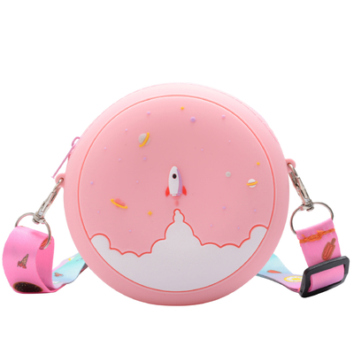 Moeda de chave de silicone Bolsa Rainbow Butterfly Cute Caixa de troca Bolsa de maquiagem Bolsa de carteira Bolsa de bolso com zipper Lanyard Bolsa de mão
