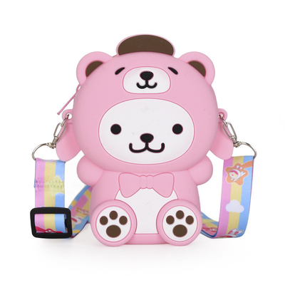 Kawaii Crossbody Saco Carinhosos Saco de ombro Animais de desenhos animados Saco de silicone Anime Bolsa Carteira Meninas Crianças Natal Natal presente
