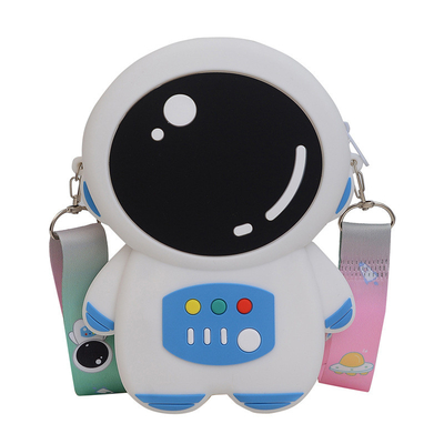 Bolsa de lápis de silicone de astronauta Bpa Grátis para Papeleria Armazenamento de materiais escolares Caixa de lápis de desenho animado Maquiagem Saco Para Crianças