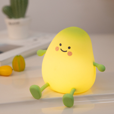 Bom preço. Lâmpada Noturna Bonita Para Crianças Mango Lâmpada Dormir Quente Luz Decoração do Quarto Crianças Luz Noturna Silicônica Criança Criança Luz Noturna on-line