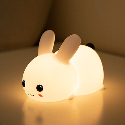 Bom preço. Lâmpada de noite de silicone de coelho para crianças 16 mudança de cor crianças luz noturna USB bebé berçário Lâmpada de toque luzes noturnas on-line