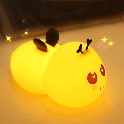 Bom preço. Bee Silicone LED Nightlight Baby Nursery Lâmpada de sono com temporizador para bebê bebê meninas meninos crianças Natal crianças presente on-line