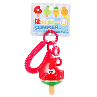 Bom preço. Cartoons Keychain Set Soft Touch Fruit Pendant Key Ring para Crianças Festa Favoritos Escola e Escritório on-line