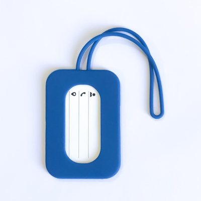 Cartão de identificação de nome colorido de silicone para viajantes criativos