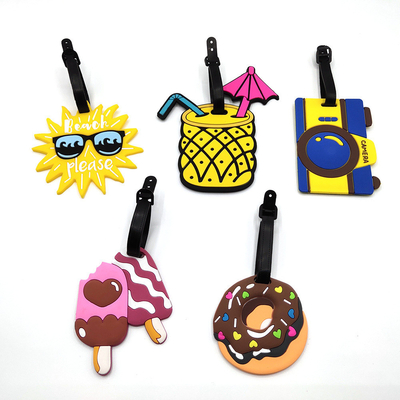 Bom preço. Cartões de bagagem de silicone de desenhos animados para malas e bolsas escolares nas férias de verão on-line