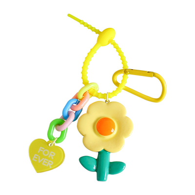 Bom preço. Flores desenhos animados silicone pendente Keychain feitiços Pendan Key Ring para bolsa de mão on-line