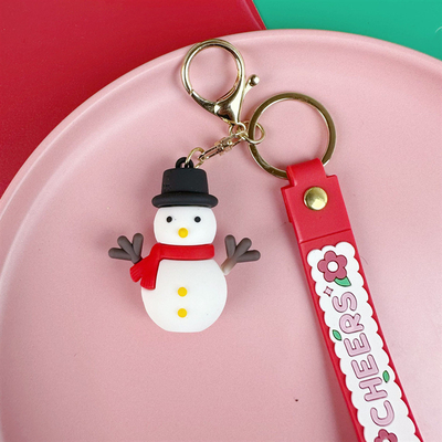 Chaveira de bolso suave e Chaveira de carro fofinho Pendente de chaveira de carro de papelão de silicone Pendente