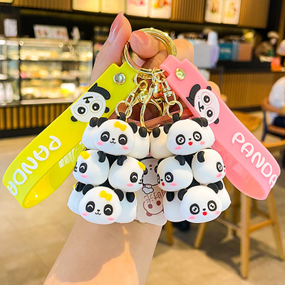 Bom preço. 2 Pcs Panda Branco Negro E Porco Rosa Keychain Encantadores Para Mulheres Crianças Kawaii Mochila Acessórios on-line