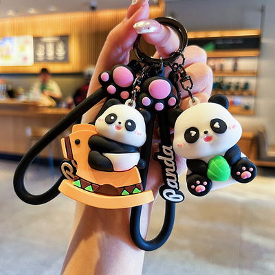 Bom preço. 30g Cartoons Leves e Bonitos Panda Keychain Pendente para Bolsas de Crianças Presentes de Natal on-line