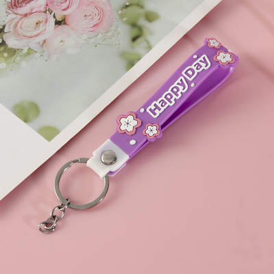 Bom preço. Carinhosos desenhos animados de chaveiros para meninas e meninos, pulseira personalizada de chaveiros de silicone on-line