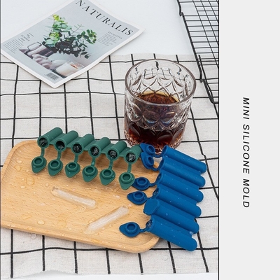 Fácil de liberar azuis silicone mini cubos de gelo bandejas 6 moldes de cavidade para resfriamento de uísque cocktail acessórios de cozinha empilháveis