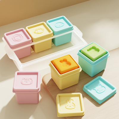 6 embalagens de silicone para armazenar alimentos para bebés 4 oz à prova de vazamento para bebés crianças bebés, microondas máquina de lavar louça segura BPA livre bandeja de gelo